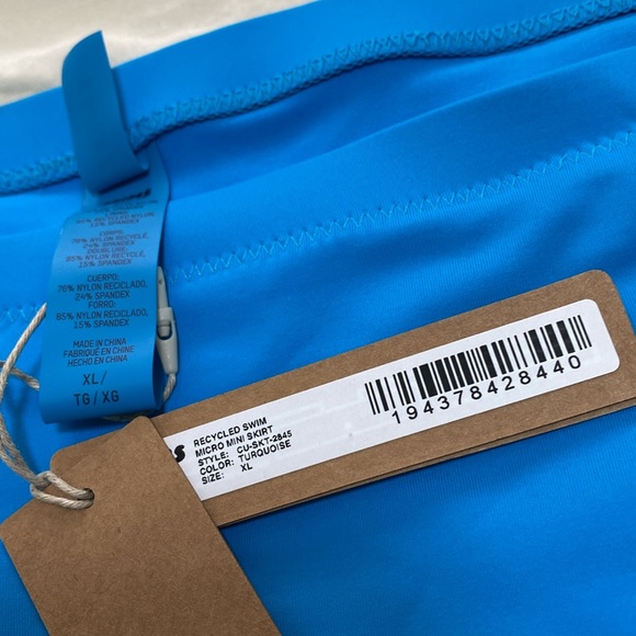 SKIMS Swim Micro Mini Skirt Turquoise XL NWT - Picture 5 of 8